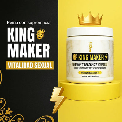 King Maker - Suplemento con Tongkat Ali, Turkesterona, Ecdisterona, Fadogia Agrestis, betarraga roja, maca negra y zinc (13 en 1)