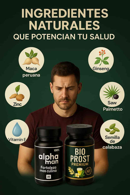 Transforma tu Salud Masculina con el Combo Alphaman & Bio Prost 🔥